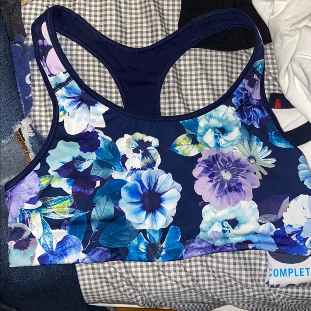 Floral sports bra